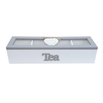 Drewniane pudełko na herbatę z przegródkami Tiboks - Duwen