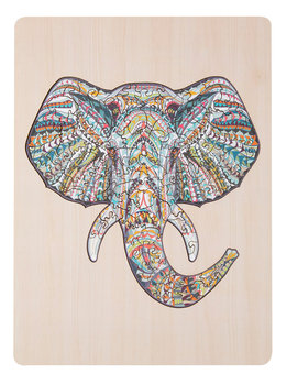 Drewniane puzlle - słoń, 137 elementów - Grafix