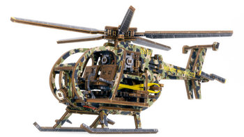 Drewniane Puzzle 3D – Helikopter wersja limitowana - Hedo
