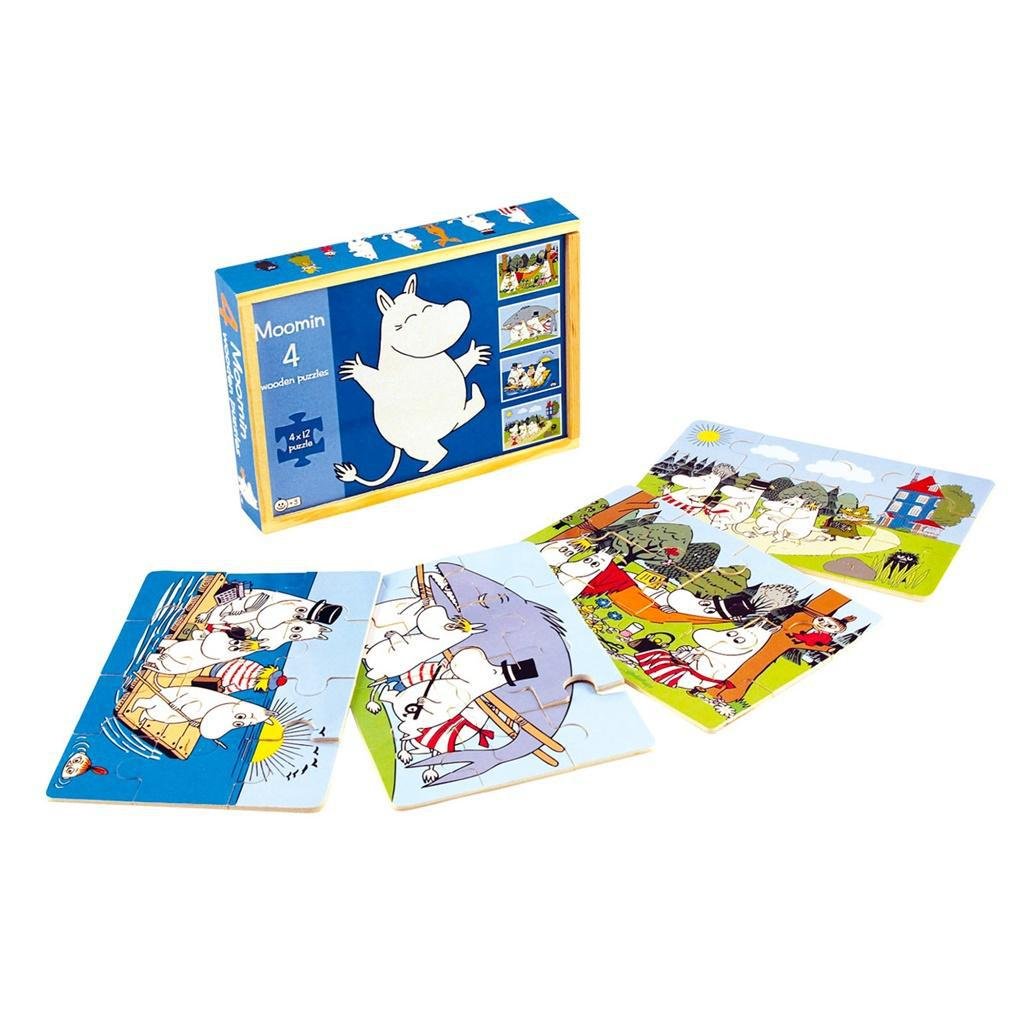 Drewniane puzzle 4 Układanki Muminki - Barbo Toys | Sklep EMPIK.COM