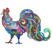 Drewniane Puzzle Bajkowy Kogut A3