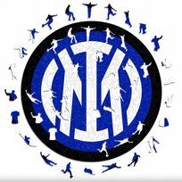DREWNIANE PUZZLE INTER MEDIOLAN LOGO ROZMIAR S DUŻE A3 140 EL DLA KIBICA