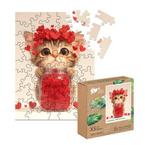 Drewniane Puzzle - Milliwood - Kotek Pełen Miłości / Celebrating - Kitty Full Of Love