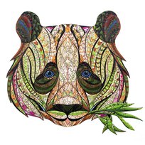 Drewniane Puzzle SŁODKA PANDA L