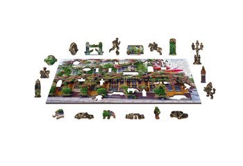 Drewniane Puzzle z figurkami – Londyński pub rozm. L, 300 elementów - Wooden.City