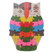 Drewniane Puzzle Zwierzątka Cyferki Litery MIX