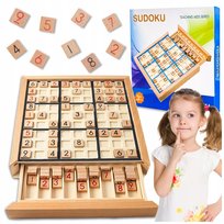 DREWNIANE SUDOKU GRA LOGICZNA EDUKACYJNA DREWNIANA PLANSZA DLA DZIECI 3+ Inna marka