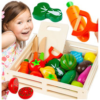 Drewniane Warzywa i Owoce do Krojenia - Zestaw Edukacyjny U364