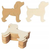 Drewniane Zawieszki Piesek 10cm Zestaw 10 sztuk Dekoracje Rękodzieło DIY