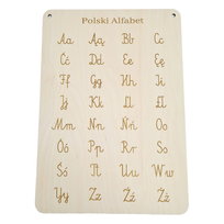Drewniany Alfabet Polski - Tablica Edukacyjna dla Dzieci Trendy Dekoracje