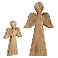 Drewniany Anioł Figurka Anioła Dekoracyjna Ozdobna Figura Stojąca 24 cm Artemis