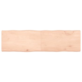 Drewniany blat dębowy 180x50x6 cm, surowe - Zakito