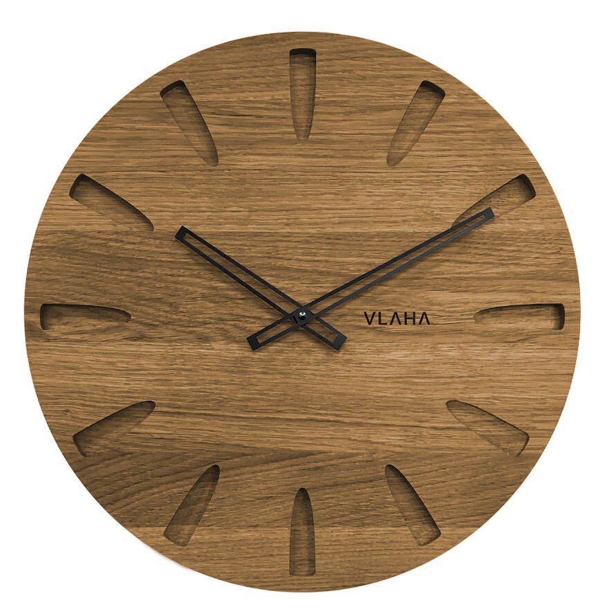 Zdjęcia - Zegar ścienny Drewniany dębowy ręcznie wykonany  VLAHA VCT1022 45 cm