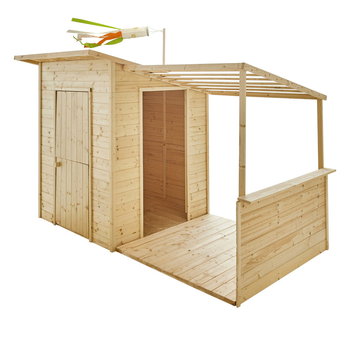 Drewniany domek dla dzieci SANTA 246x160x160 cm - Inna marka