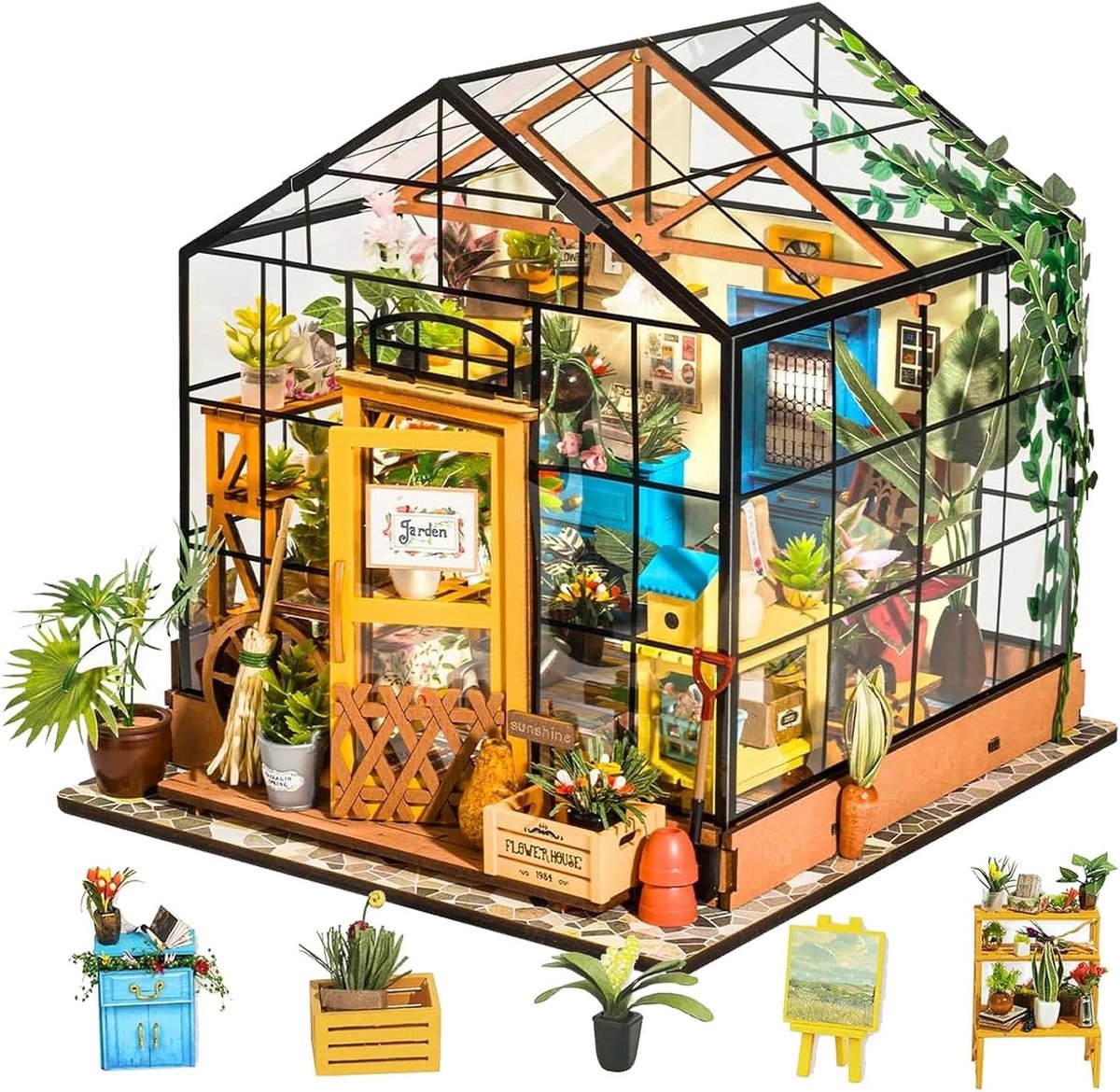 DREWNIANY DOMEK DLA DZIECI ZABAWKI MINIATUROWY ZESTAW DOMEK DLA LALEK ...