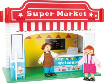 Drewniany domek dla lalek do zabawy - Supermarket - Small Foot Design