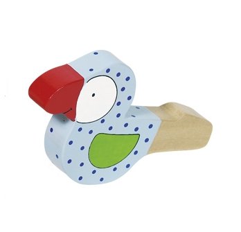 Drewniany gwizdek dla dzieci - ptaszek goki - drewniana zabawka muzyczna dla 3 latka - Goki