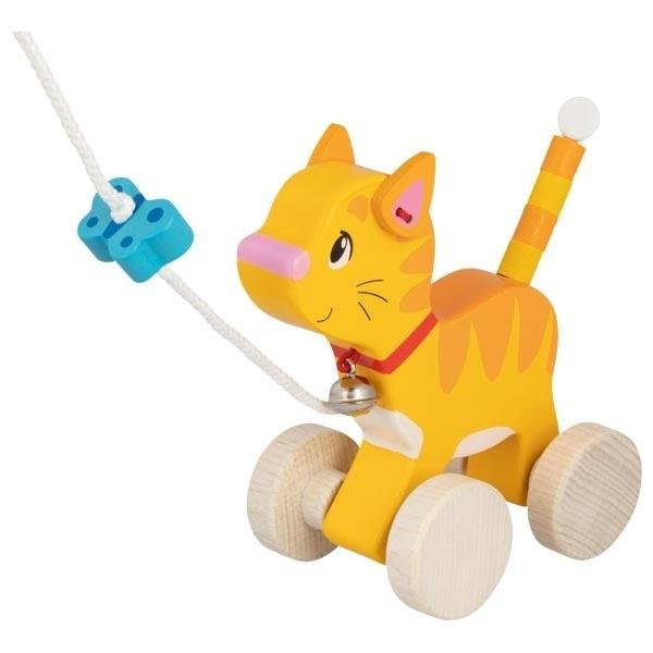 Фото - Іграшка-каталка Goki Drewniany kot do ciągnięcia 