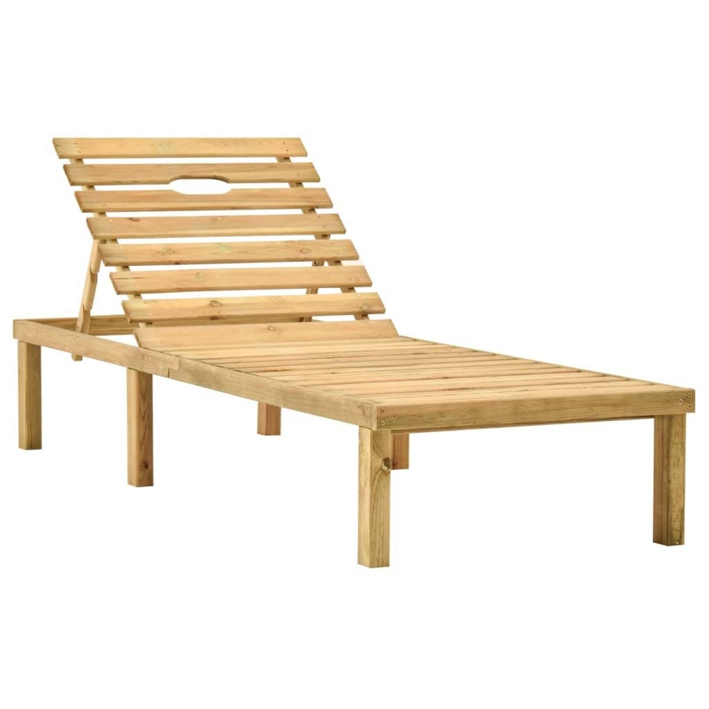 Zdjęcia - Meble ogrodowe Drewniany leżak 200x70 cm, rustykalny, impregnowan / AAALOE