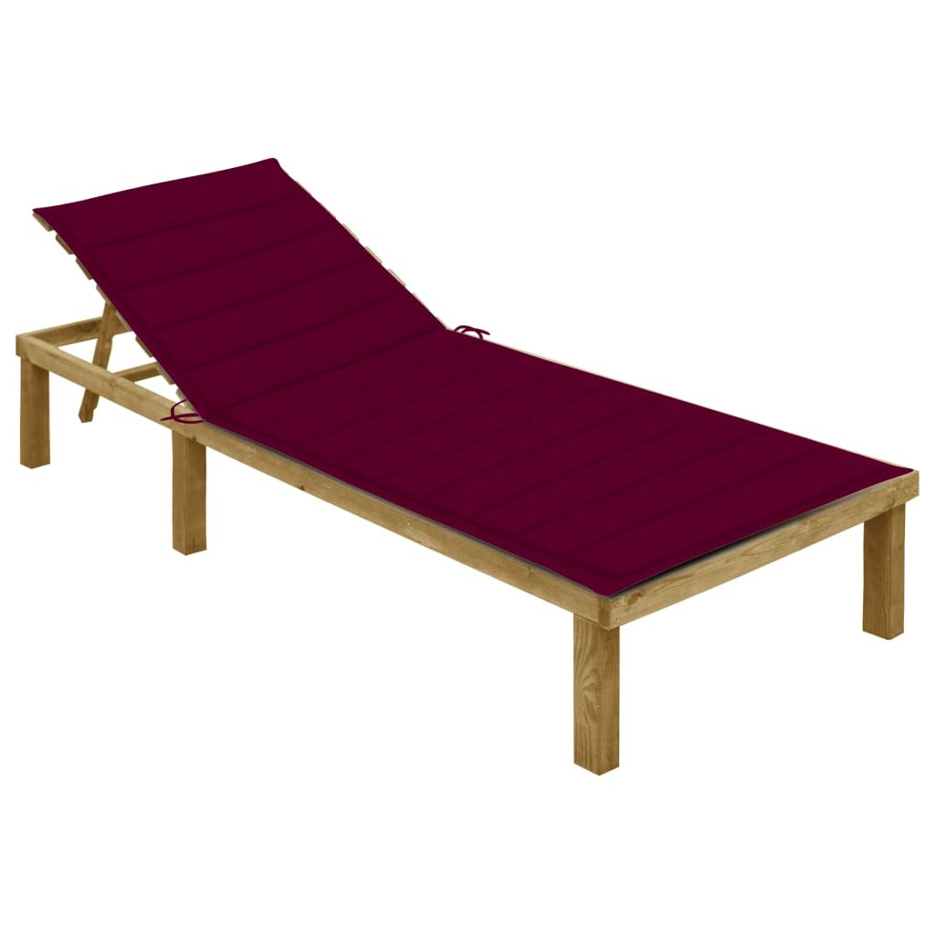 Фото - Садові меблі WIN Drewniany leżak z poduszką 200x70xcm,  / AAALOE (31,5-77)