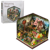Drewniany miniaturowy DIY domek leśnej wróżki - 146 elementów