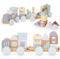 Drewniany Pociąg Kolejka Dla Dziecka Farma Ze Zwierzętami MAMABRUM