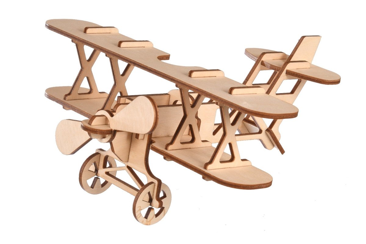 Zdjęcia - Model do sklejania (modelarstwo) Drewniany Samolot Model Dekoracja