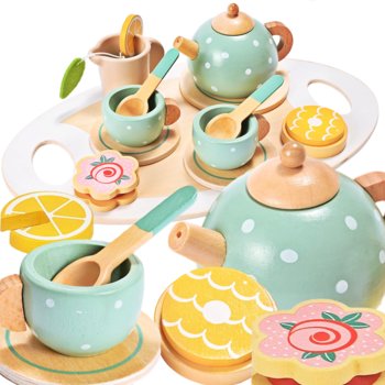 Drewniany Serwis Dla Dzieci Zestaw Do Herbaty Kawy Filiżanki - Montessori - Doris