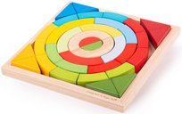Drewniany sorter z klockami łuki i trójkąty 36 elementów 33035 Bigjigs Toys