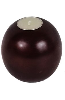 Drewniany świecznik na podgrzewacze, TYP: ball tealight gładki - LOTMAR