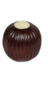 Drewniany świecznik na podgrzewacze, TYP: ball tealight - LOTMAR