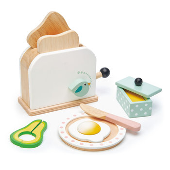 Drewniany toster z zestawem śniadaniowym, Mini Chef, Tender Leaf Toys - Tender Leaf Toys