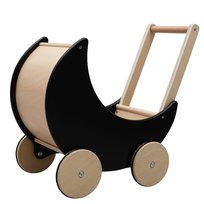 Drewniany Wózek, Chodzik Dla Dzieci 2W1 Montessori Baby Mix Czarny Baby Mix