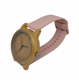 Drewniany zegarek BOBO BIRD Damski pudrowy róż - BOBOBIRD
