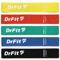 DRFIT FLEX HIP BAND ZESTAW 5 GUM OPOROWYCH DO ĆWICZEŃ TAŚMY GIMNASTYCZNE DrFit