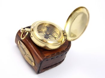 Drobiny czasu, Kompas, Golden, brązowy - Drobiny Czasu