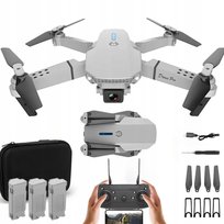 DRON E88 PRO DRON SZKOLENIOWY DWIE KAMERY WIFI 3 BATERIE + POKROWIEC