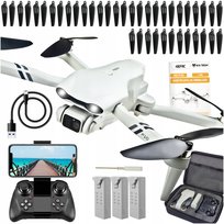 DRON FlyPro10 2 kamery silniki BEZSZCZOTKOWE zawis WIFI 3x20min 2KM ZABAWKA