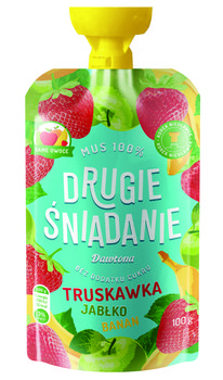 Drugie Śniadanie, mus jabłko banan truskawka, 100g - Drugie Śniadanie