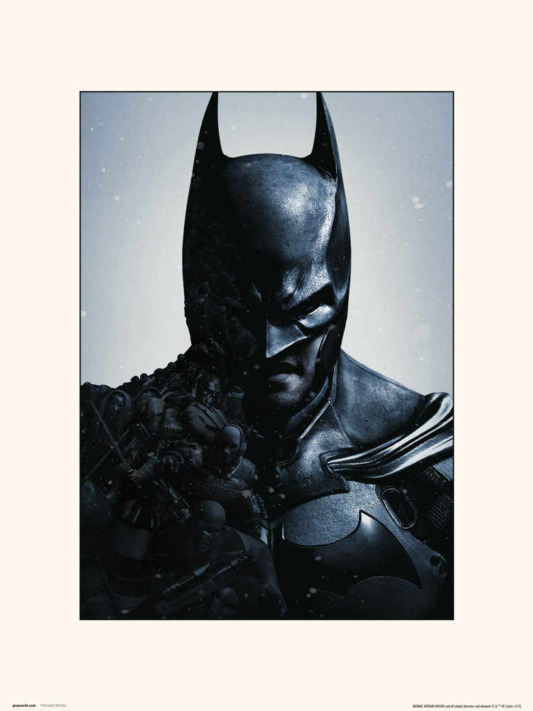 Poster Lenticolare 3D Batman Arkham Incorniciato – Effetto Profondità, Dimensioni 26x21 Cm (Immagine) – Pronto Da Appendere, Ufficiale