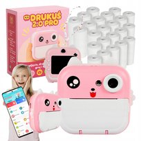 DRUKUŚ MINI DRUKARKA TERMICZNA APARAT NATYCHMIASTOWY 13 ROLEK PAPIER TERMICZNY