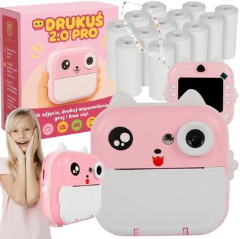 DRUKUŚ MINI DRUKARKA TERMICZNA APARAT NATYCHMIASTOWY 13 ROLEK PAPIER TERMICZNY - Lewer