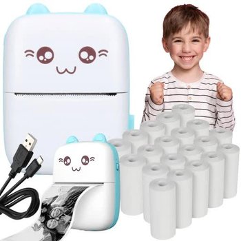 Drukuś Mini Drukarka Termiczna Papier rolki 21 ROLEK Aparat natychmiastowy - Lewer