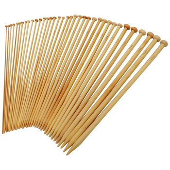 Druty zestaw drutów do robienia na drutach bambusowe zestaw 35 cm 36 szt. - Craftec