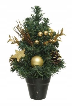 Drzewko Świąteczne W Doniczce Odcienie Złota 30 Cm - Kaemingk