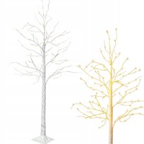 Drzewko Świecące Świąteczne Brzoza Ozdoba Dekoracja Biała Diody Led 60Cm
