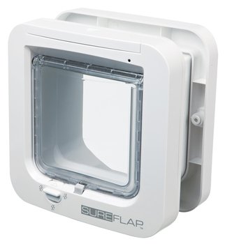 Drzwi dla kota z systemem identyfikującym SureFlap 4-Way, białe, 21x21 cm - Trixie
