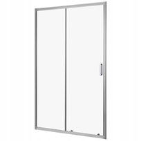 DRZWI PRYSZNICOWE WNĘKOWE PRZESUWNE 125CM CHROM KABINA WALK-IN SZYBA