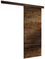 Drzwi przesuwne naścienne MALIBU PLUS 80 z maskownicą jesion ciemny