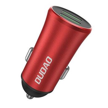 Dudao 3,4A inteligentna ładowarka samochodowa 2x USB czerwony (R6S red) - Dudao